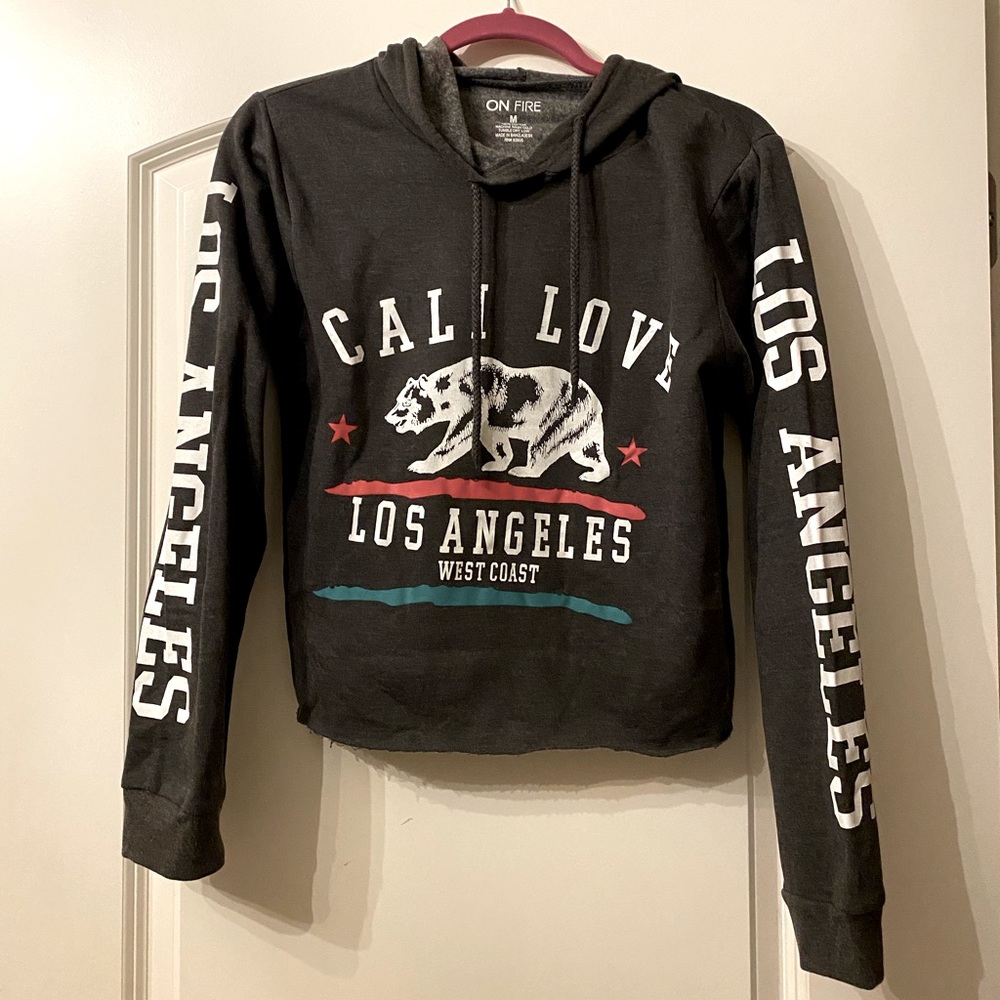 Cali Love mid crop hoodie size M